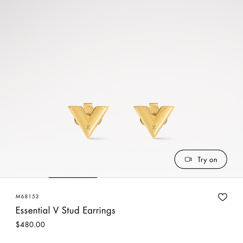 Louis Vuitton Essential V Stud Earring - Picture 2 of 2